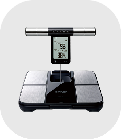 爆買い国産■未使用に近い・A+■オムロン 体重・体組成計 カラダスキャン 両手両足測定タイプ HBF-701 部位別皮下脂肪率・骨格筋率4段階判定◆#003 体脂肪計